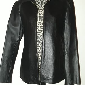 Black leather jacket